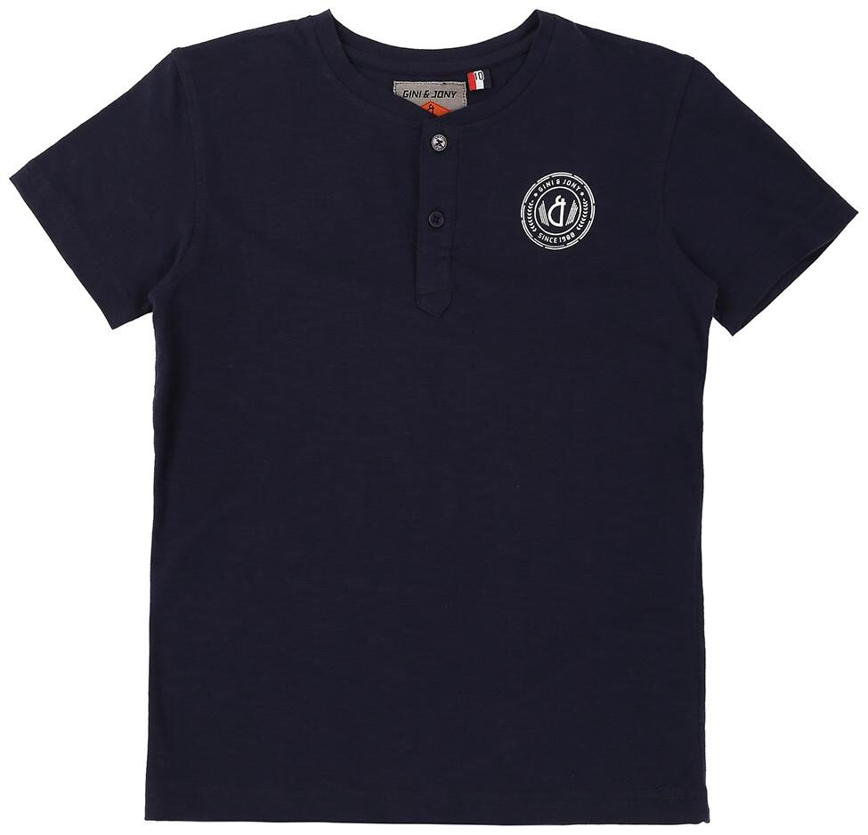 

Gini Jony Boy Cotton blend Printed T-shirt - Orange