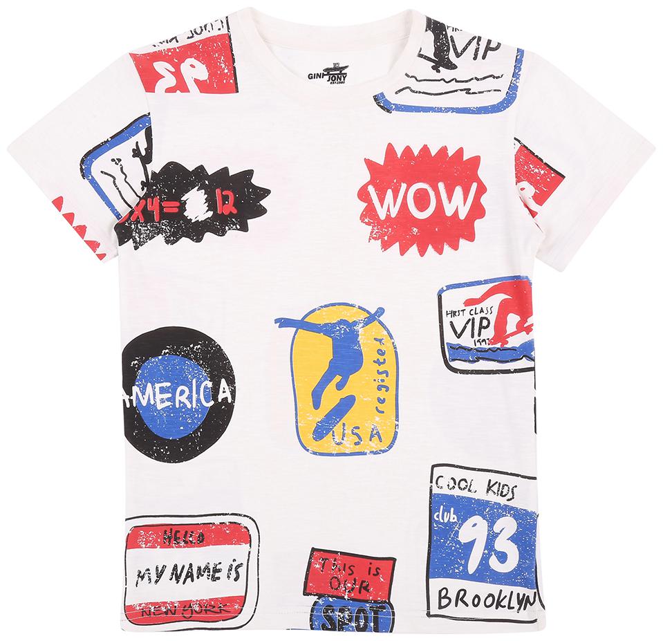 

Gini Jony Boys White T-Shirt