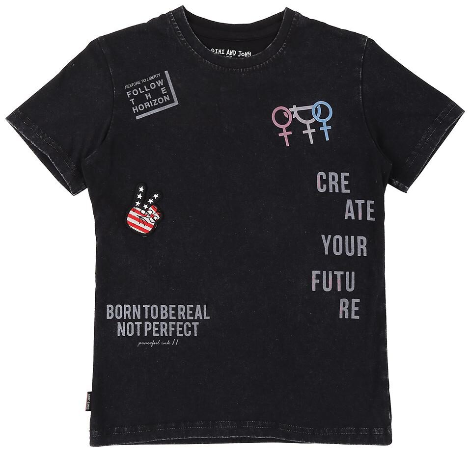 

Gini Jony Boys Black T-Shirt