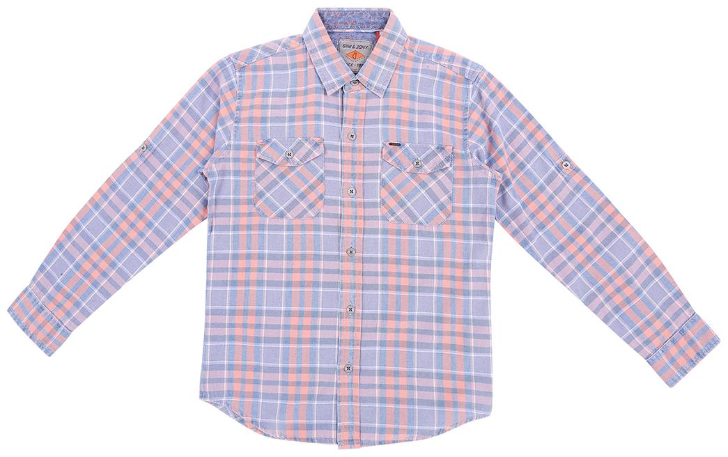 

Gini Jony Boy Cotton Checked Shirt Blue