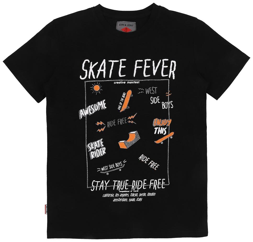 

Gini Jony Boys Black T-Shirt