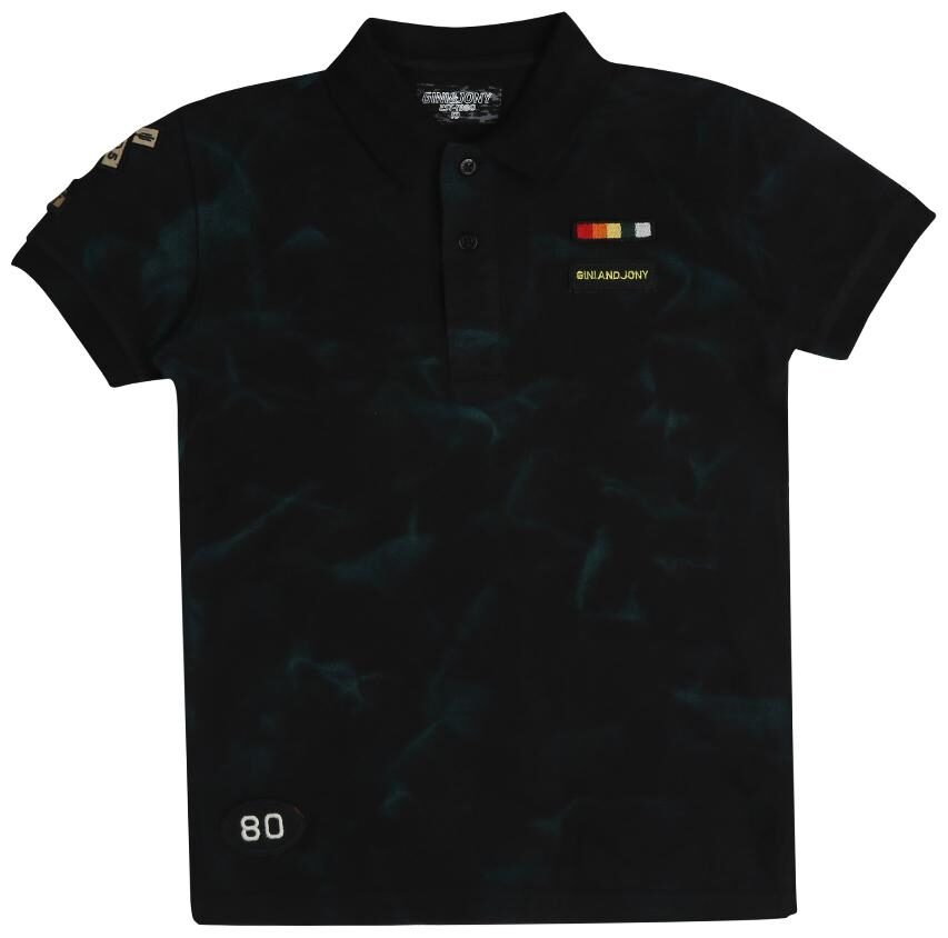 

Gini Jony Boy Cotton blend Printed T-shirt - Black