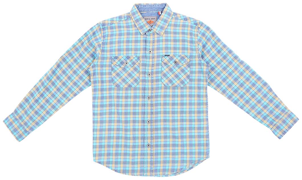 

Gini Jony Boy Cotton Checked Shirt Green