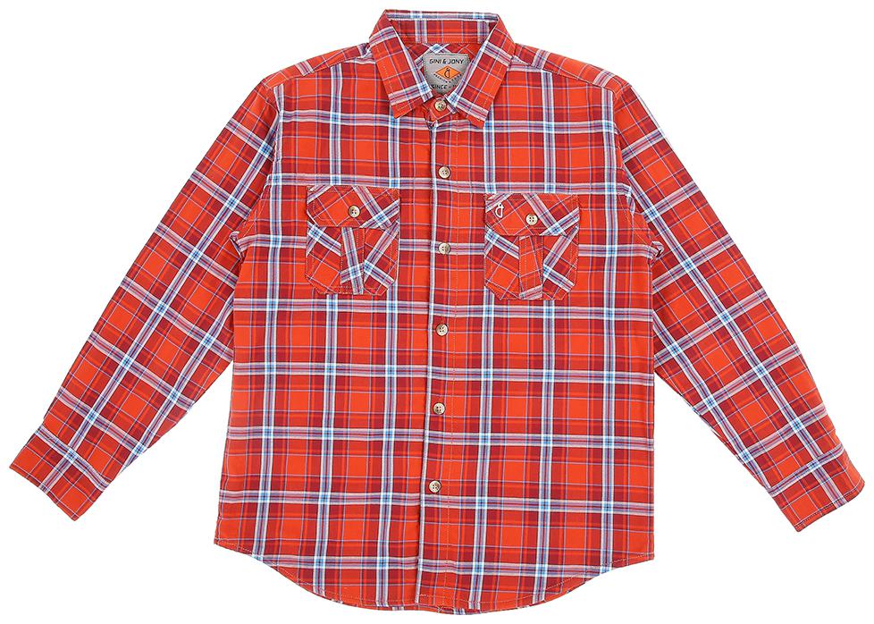 

Gini Jony Boy Cotton Checked Shirt Red