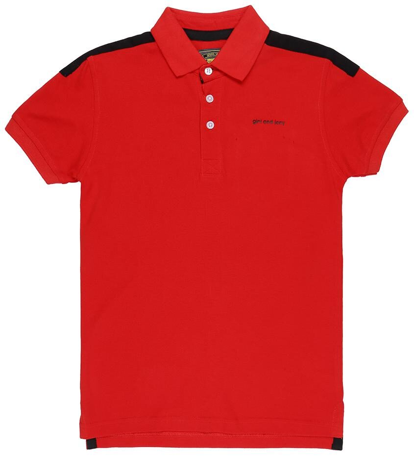 

Gini Jony Boy Cotton Solid T-shirt - Red