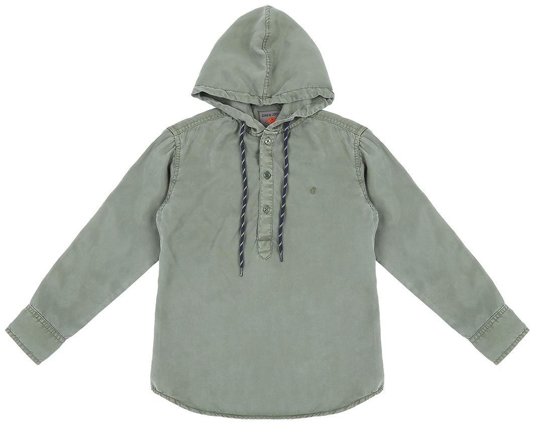 

Gini Jony Boy Denim Solid Shirt Green
