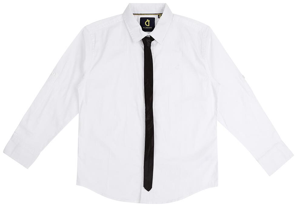 

Gini Jony Boy Cotton Solid Shirt White