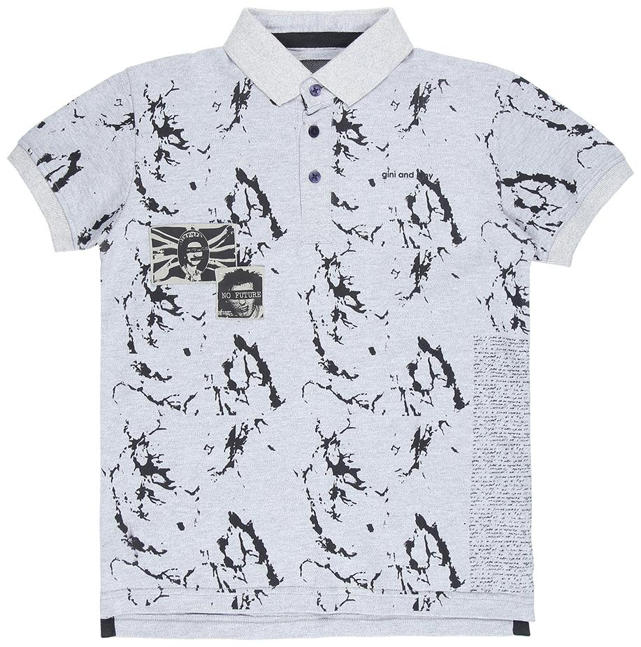 

Gini Jony Boy Cotton Printed T-shirt - Grey
