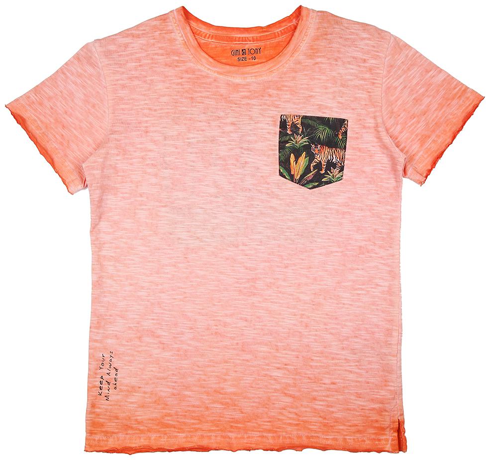 

Gini Jony Boy Cotton Printed T-shirt - Pink