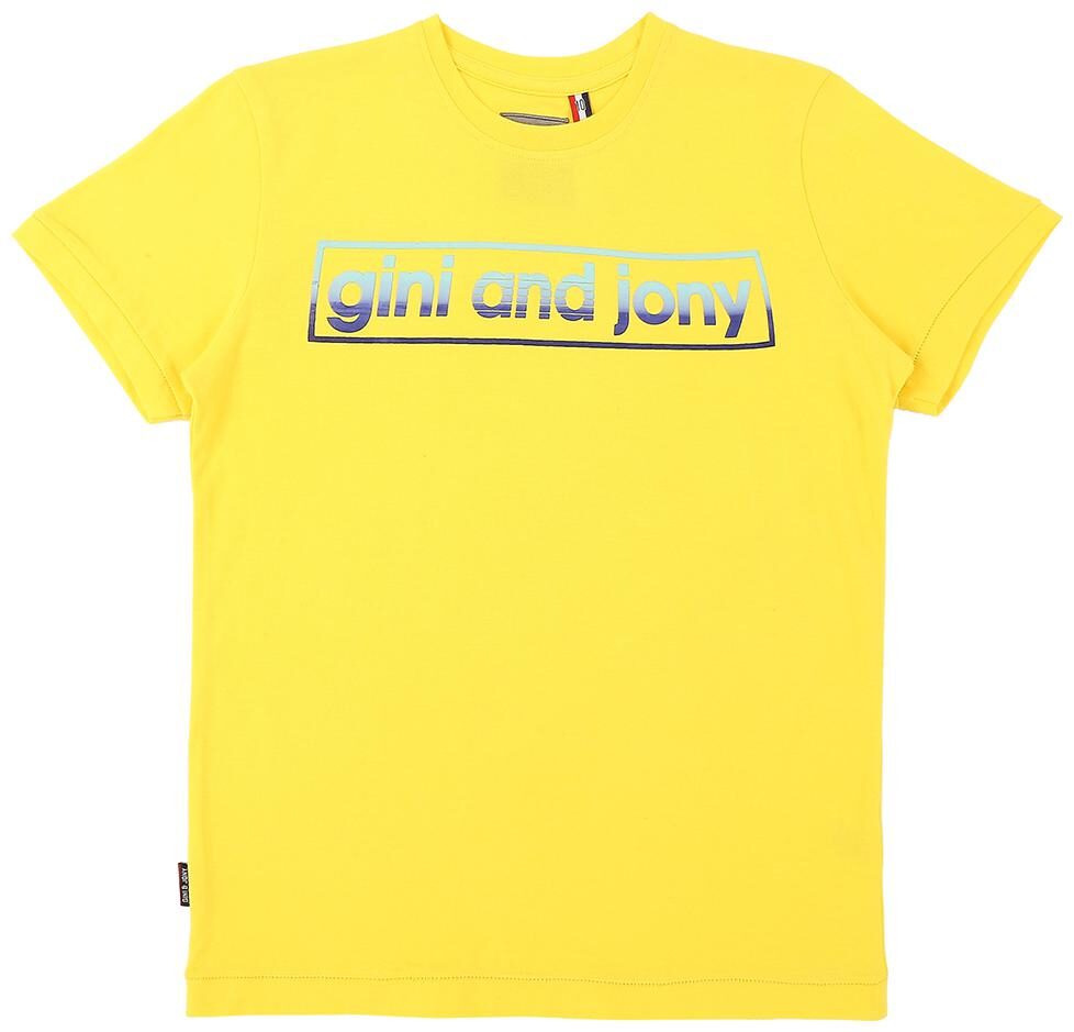 

Gini Jony Boy Cotton blend Printed T-shirt - Yellow