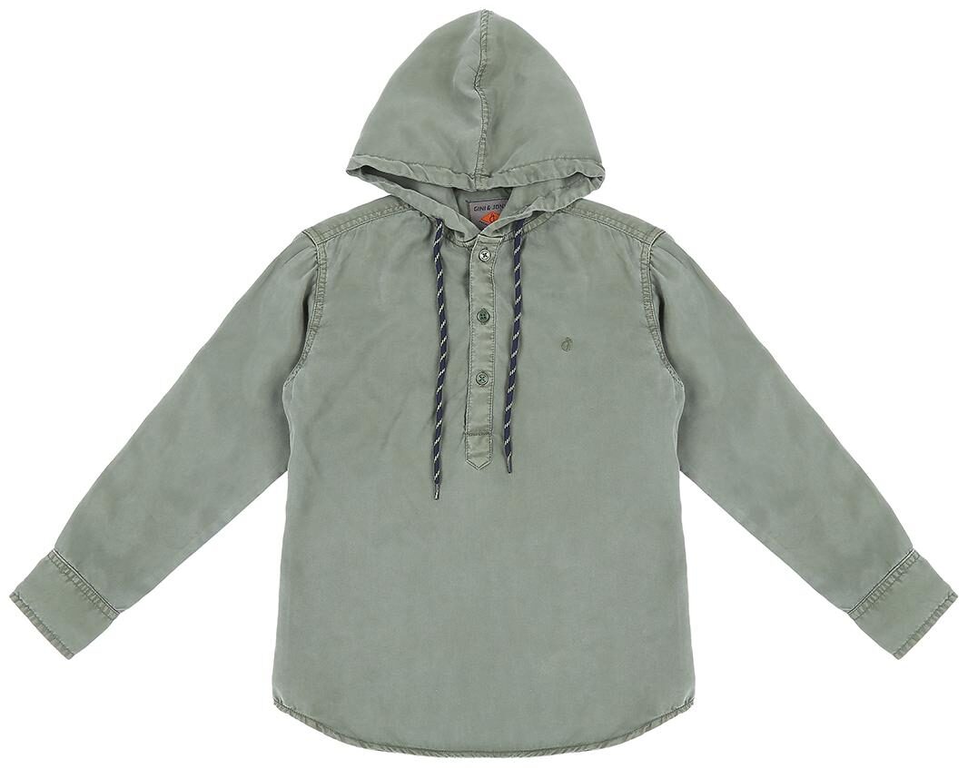 

Gini Jony Boy Denim Solid Shirt Green