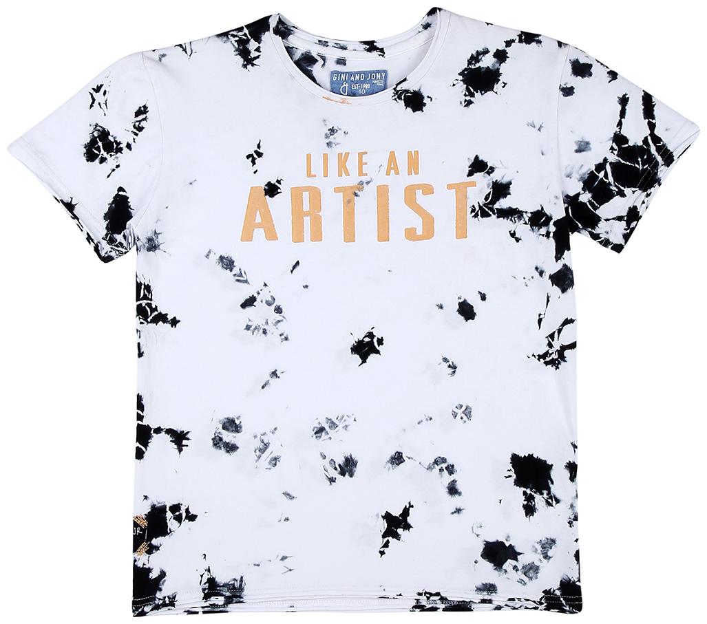 

Gini Jony Boy Cotton Solid T-shirt - White