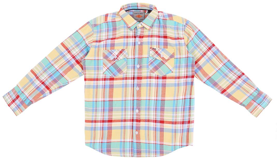 

Gini Jony Boy Cotton Checked Shirt Yellow