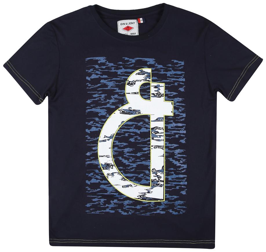 

Gini Jony Boy Cotton Solid T-shirt - Blue