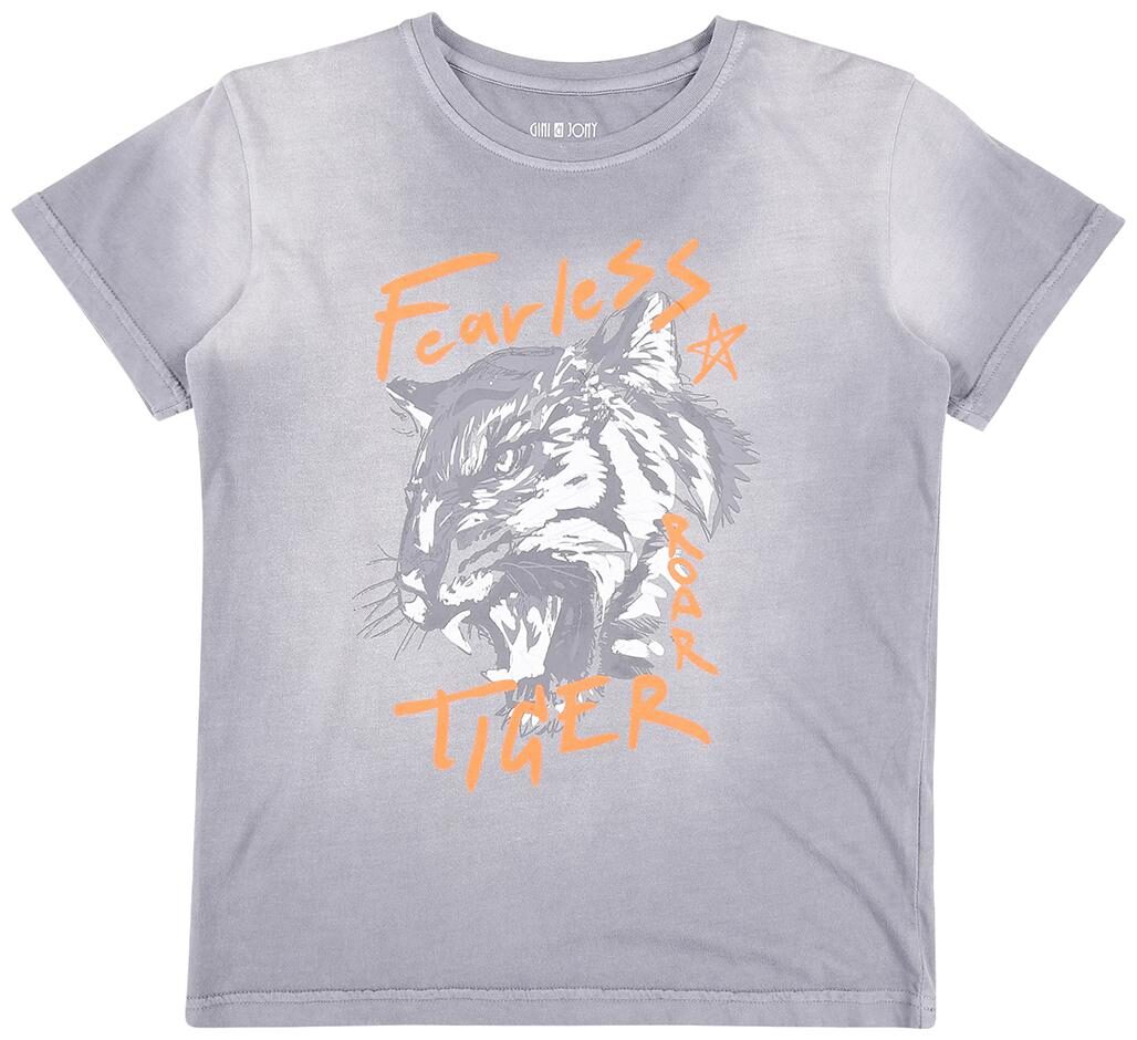 

Gini Jony Boy Cotton blend Printed T-shirt - Grey