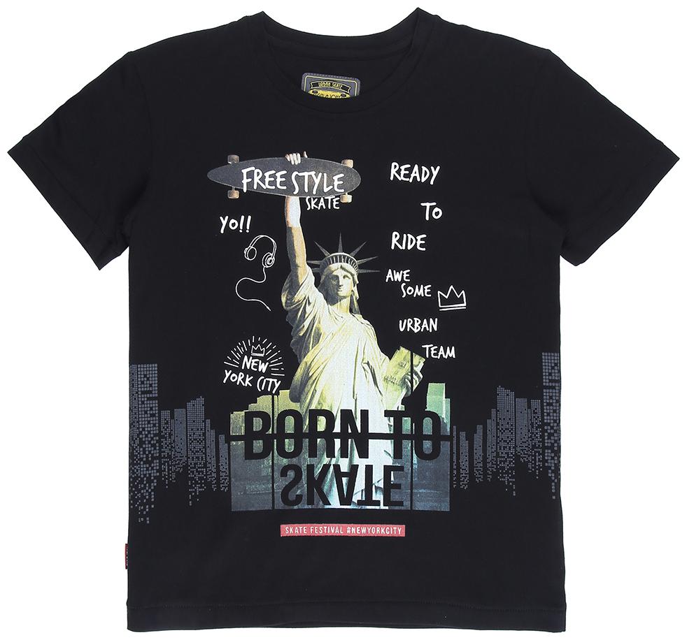 

Gini Jony Boy Cotton Solid T-shirt - Black