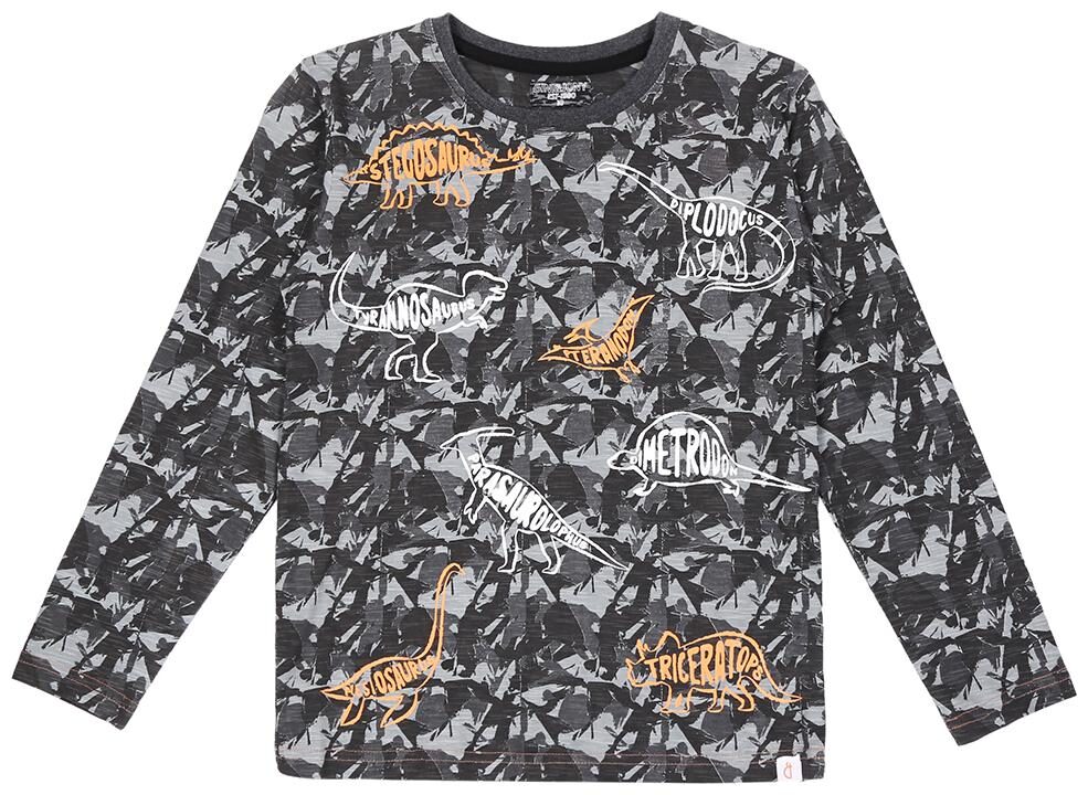 

Gini Jony Boy Cotton blend Printed T-shirt - Grey