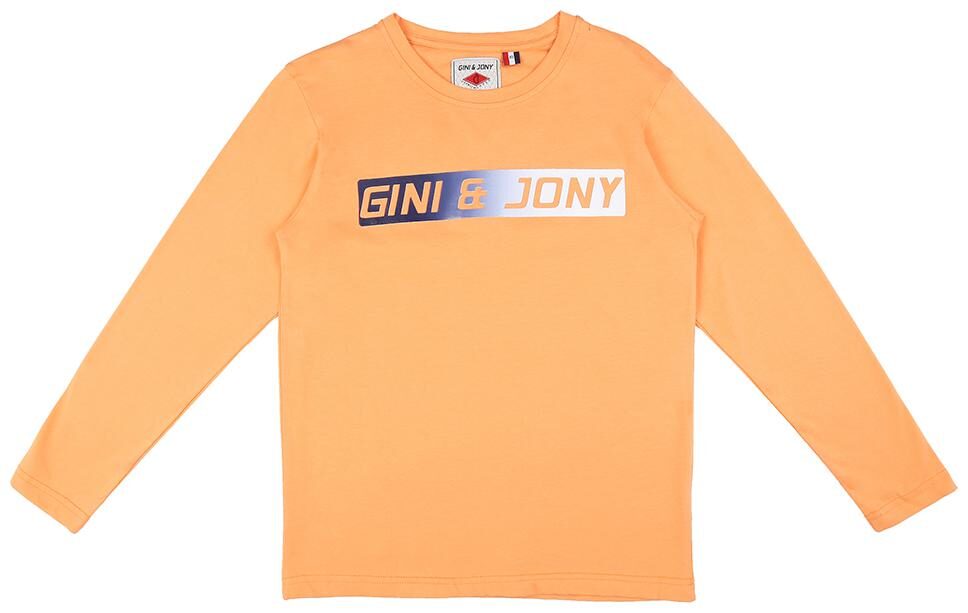 

Gini Jony Boy Cotton blend Printed T-shirt - Orange