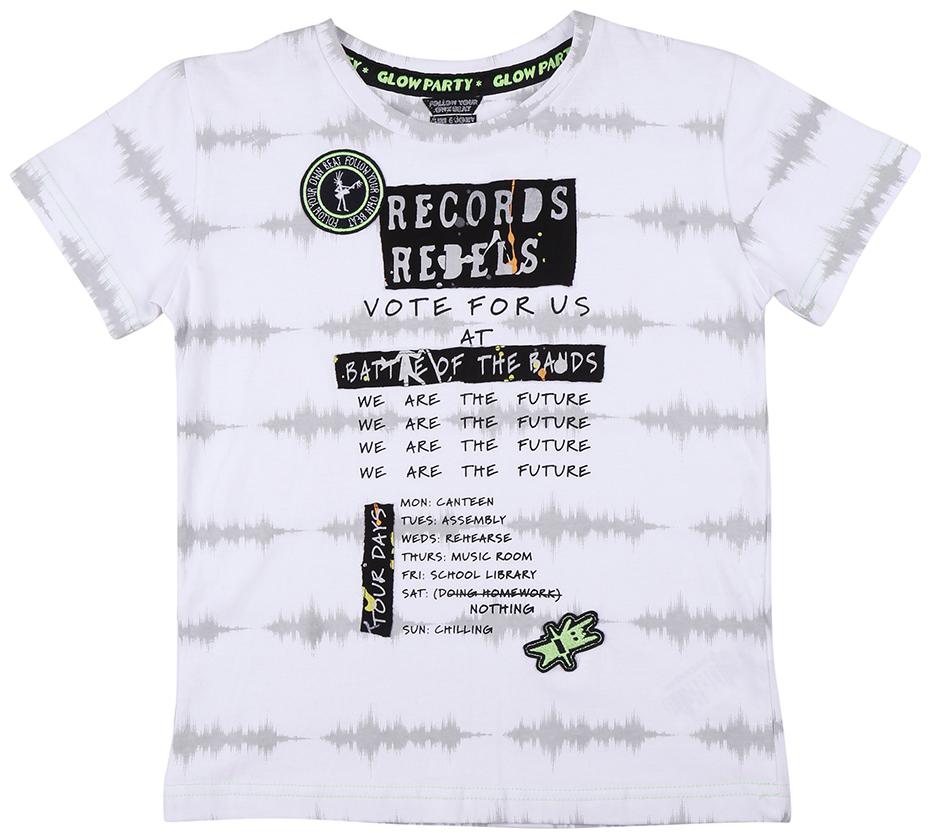 

Gini Jony Boy Cotton Printed T-shirt - White