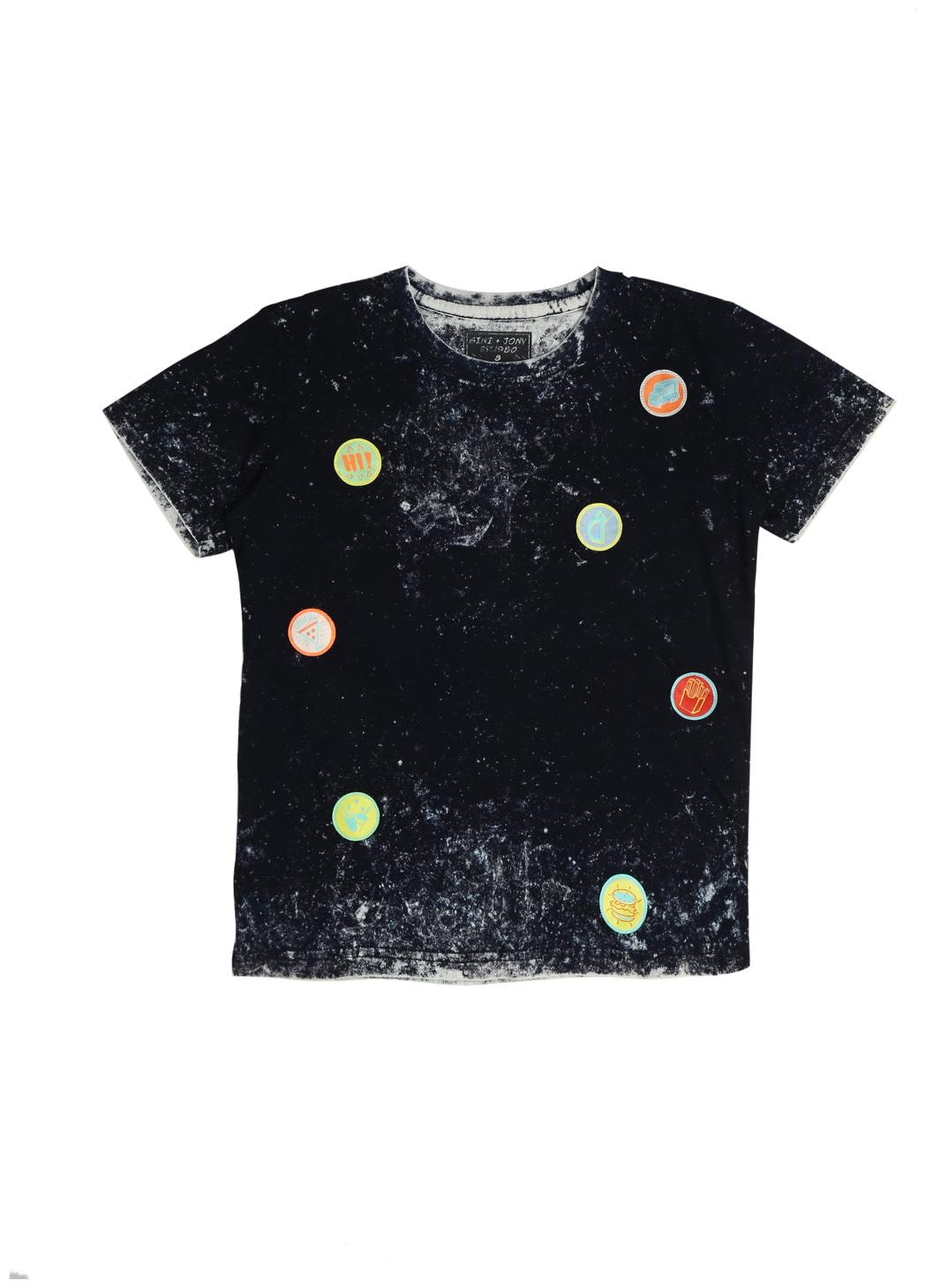 

Gini Jony Boy Cotton blend Printed T-shirt - Blue