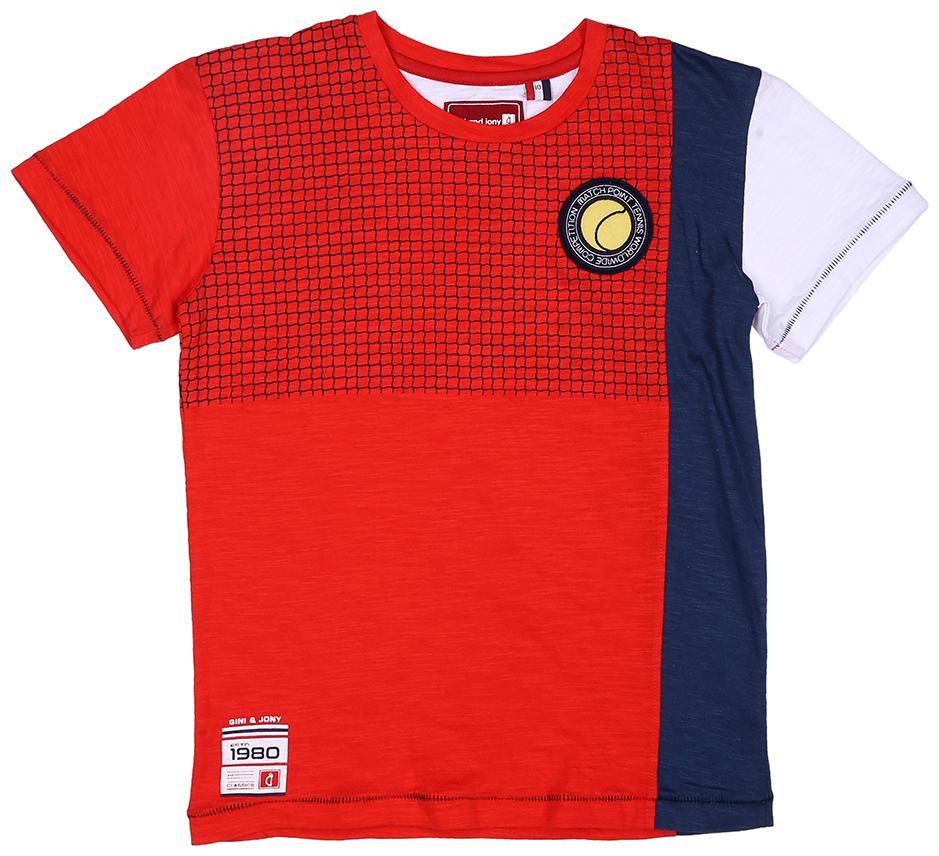 

Gini Jony Boy Cotton Solid T-shirt - Red