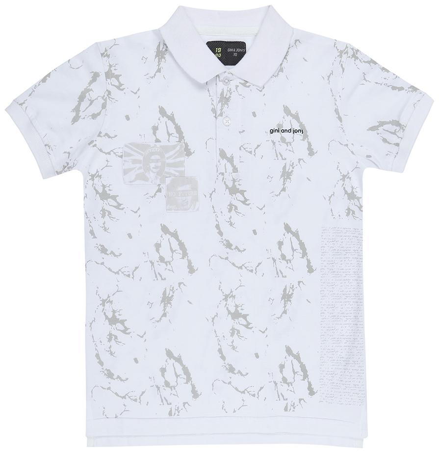 

Gini Jony Boy Cotton Printed T-shirt - White