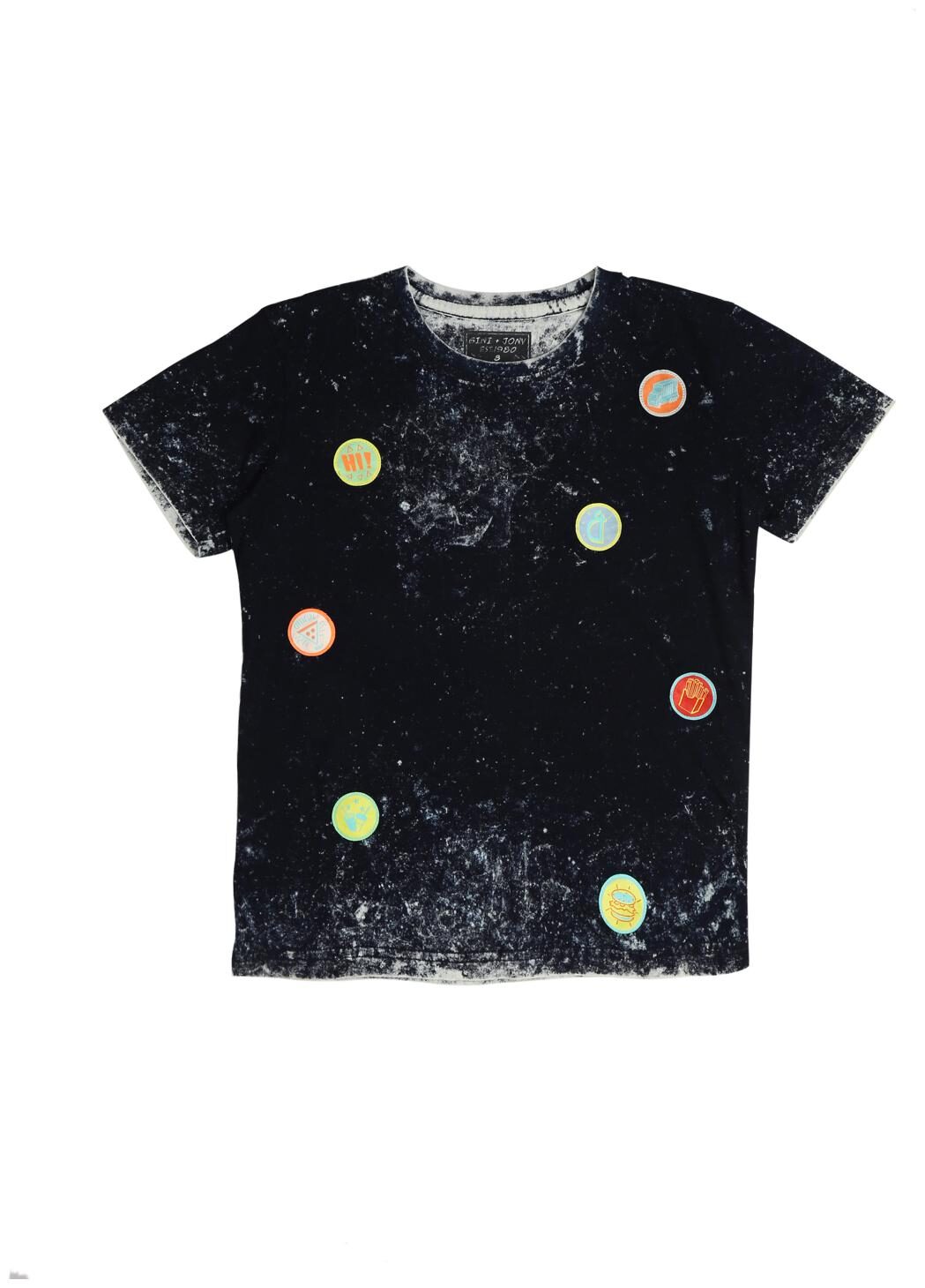 

Gini Jony Boy Cotton blend Printed T-shirt - Blue