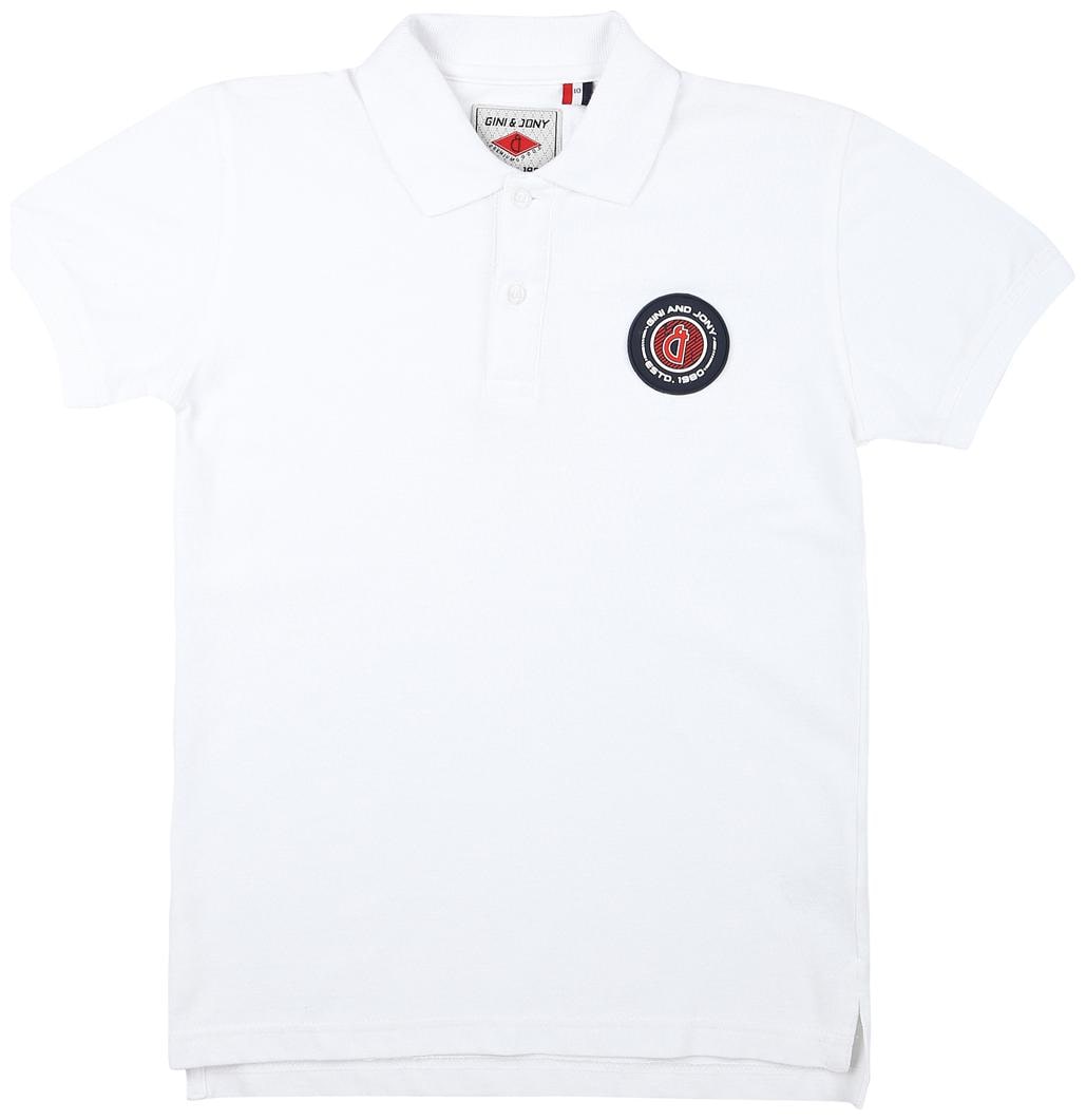 

Gini Jony Boy Cotton Solid T-shirt - White