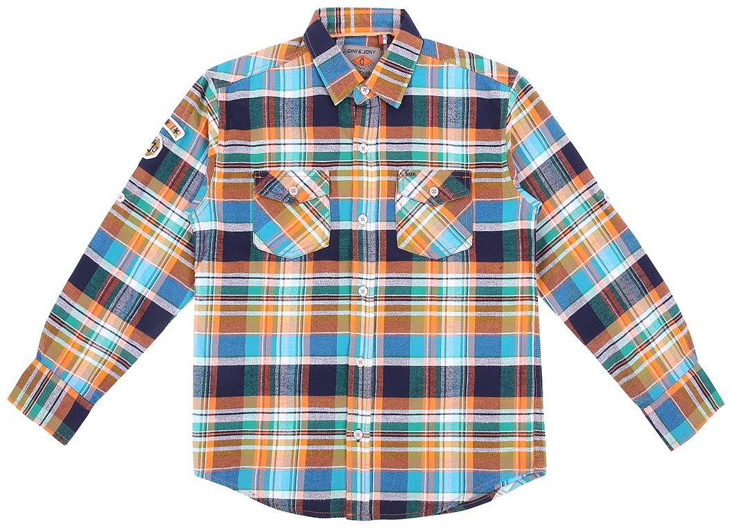 

Gini Jony Boy Cotton Checked Shirt Orange