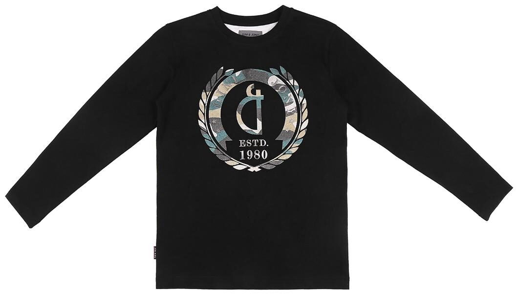

Gini Jony Boy Cotton blend Printed T-shirt - Black