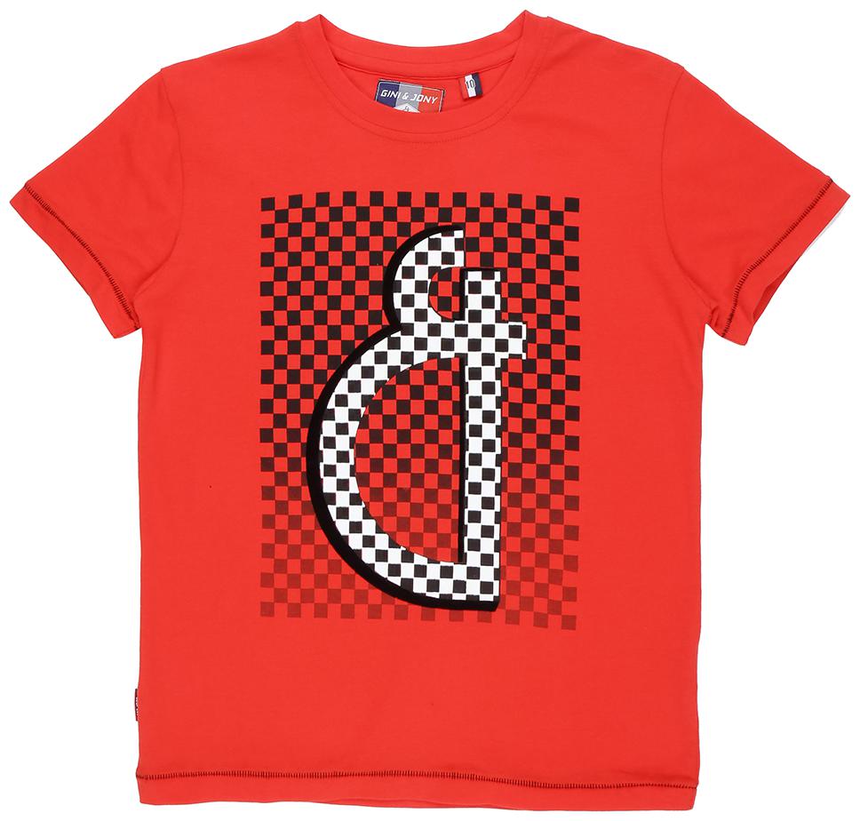 

Gini Jony Boy Cotton Solid T-shirt - Red