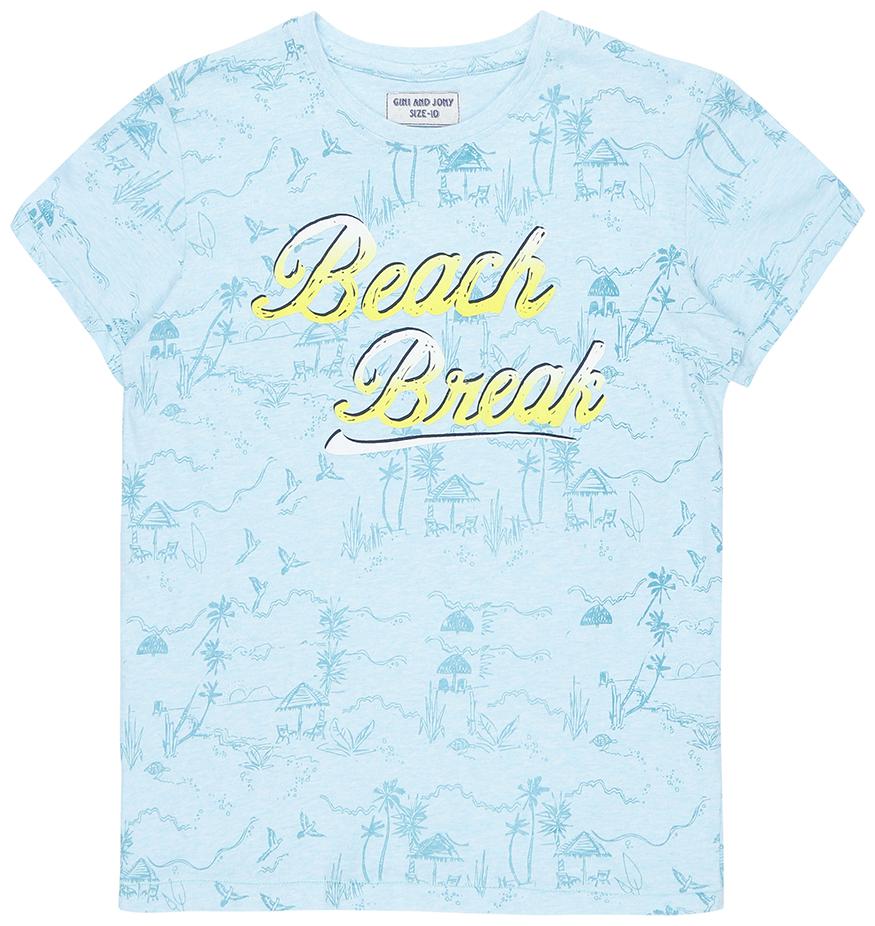 

Gini Jony Boy Cotton Printed T-shirt - Blue