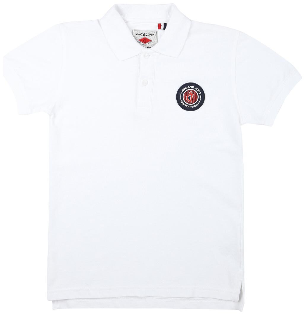 

Gini Jony Boy Cotton Solid T-shirt - White