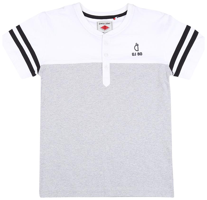 

Gini Jony Boy Cotton blend Solid T-shirt - Grey