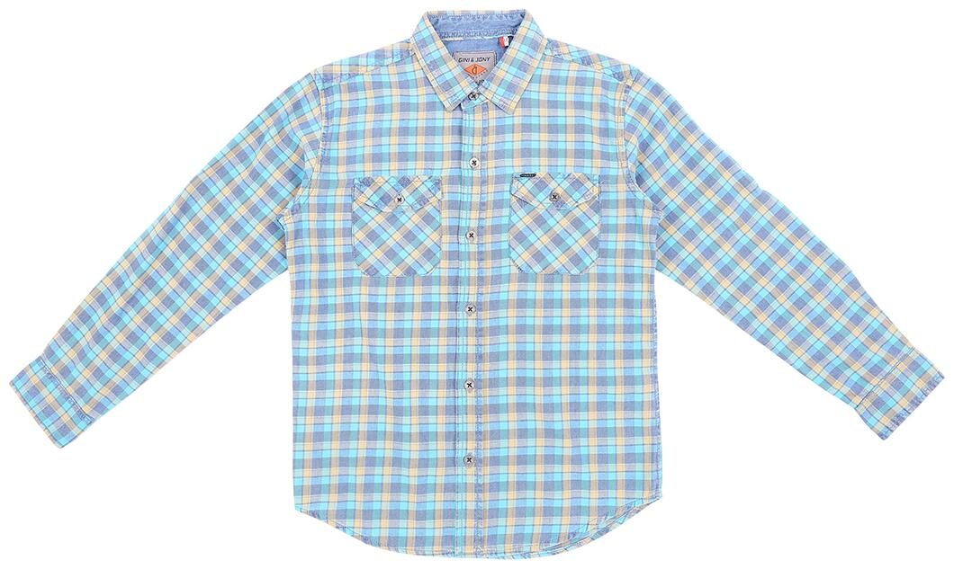 

Gini Jony Boy Cotton Checked Shirt Green