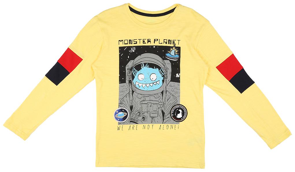 

Gini Jony Boy Cotton blend Printed T-shirt - Yellow