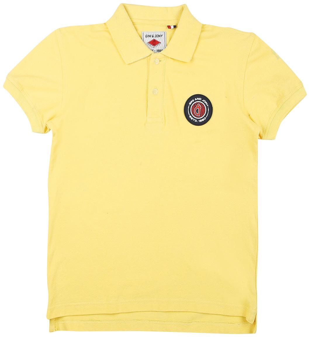 

Gini Jony Boy Cotton Solid T-shirt - Yellow