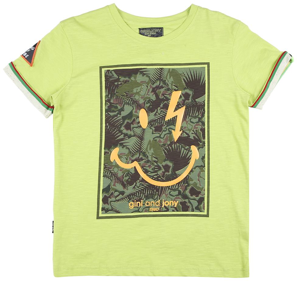 

Gini Jony Boy Cotton Solid T-shirt - Green
