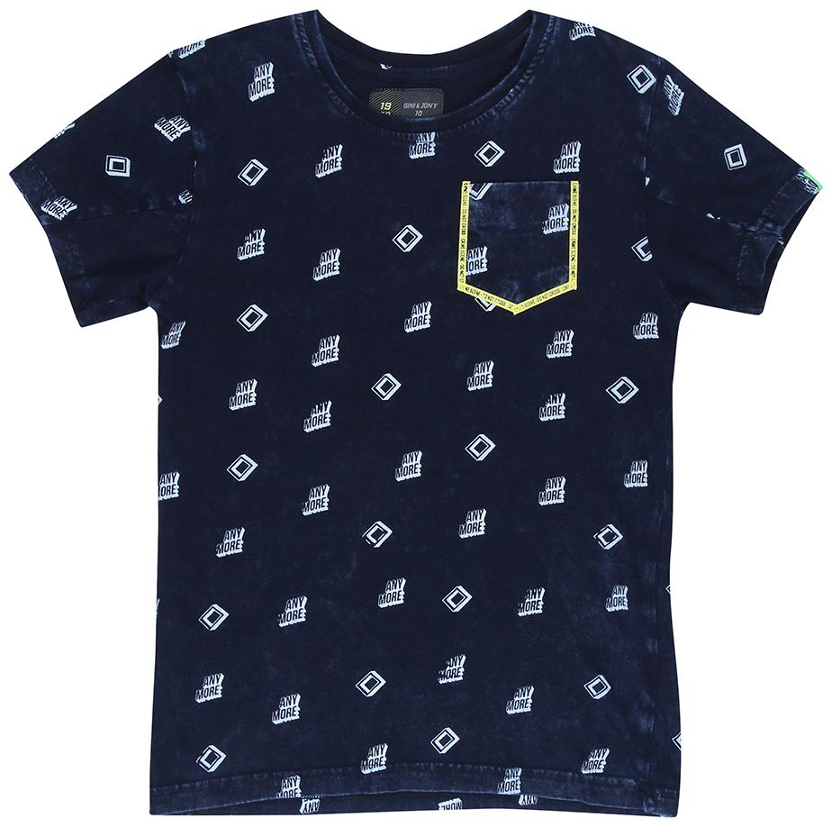 

Gini Jony Boy Cotton Printed T-shirt - Black