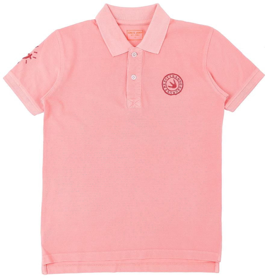 

Gini Jony Boy Cotton Solid T-shirt - Pink
