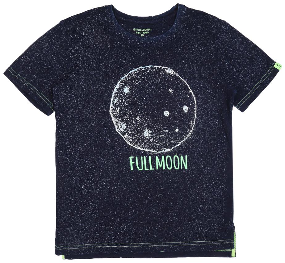

Gini Jony Boy Cotton blend Printed T-shirt - Blue