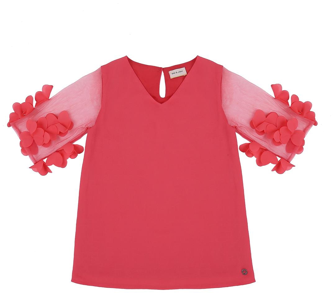 

Gini Jony Girl Polyester Solid T shirt - Pink