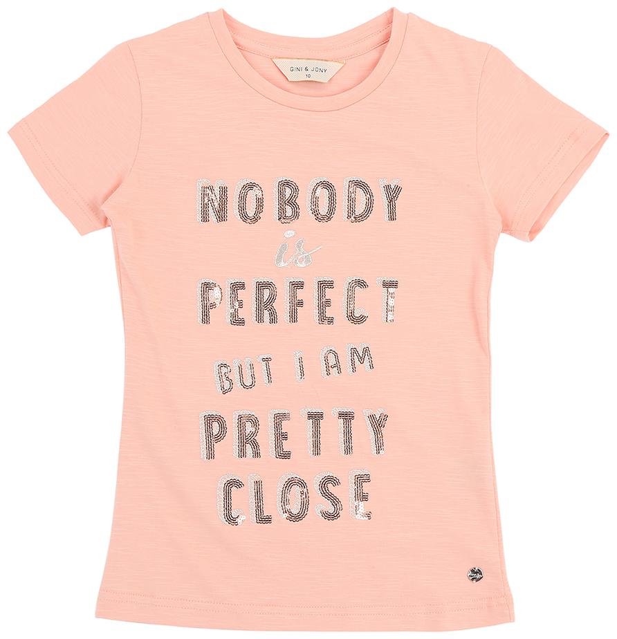 

Gini Jony Girl Cotton Printed T shirt - Pink
