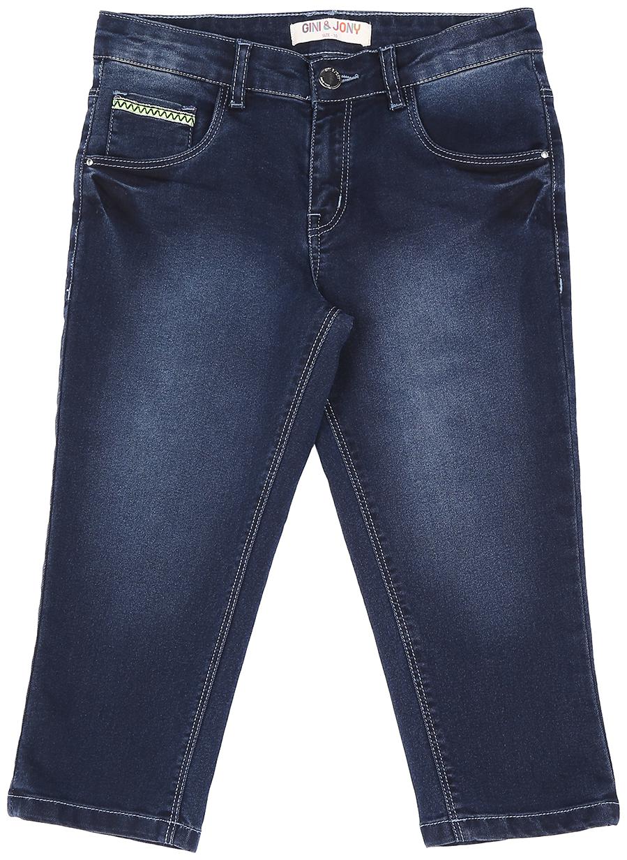 

Gini Jony Girl Cotton Solid Denim shorts - Blue