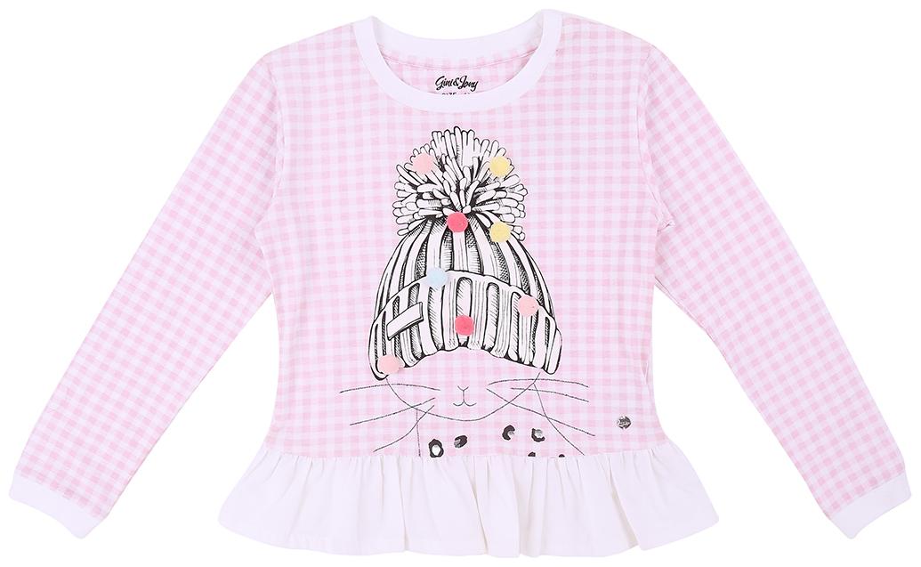 

Gini Jony Girl Cotton Printed T shirt - Pink