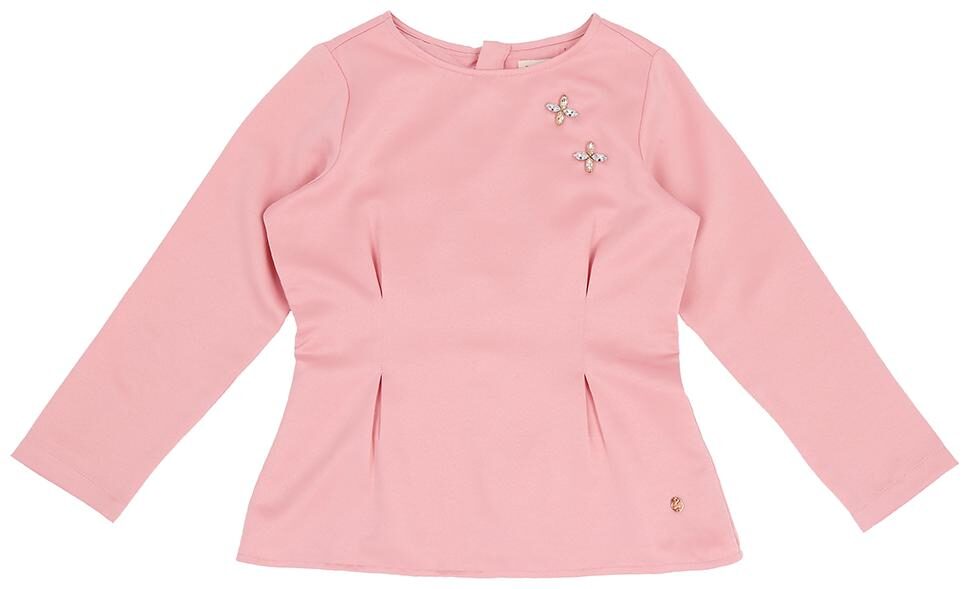 

Gini Jony Girl Polyester Solid T shirt - Pink
