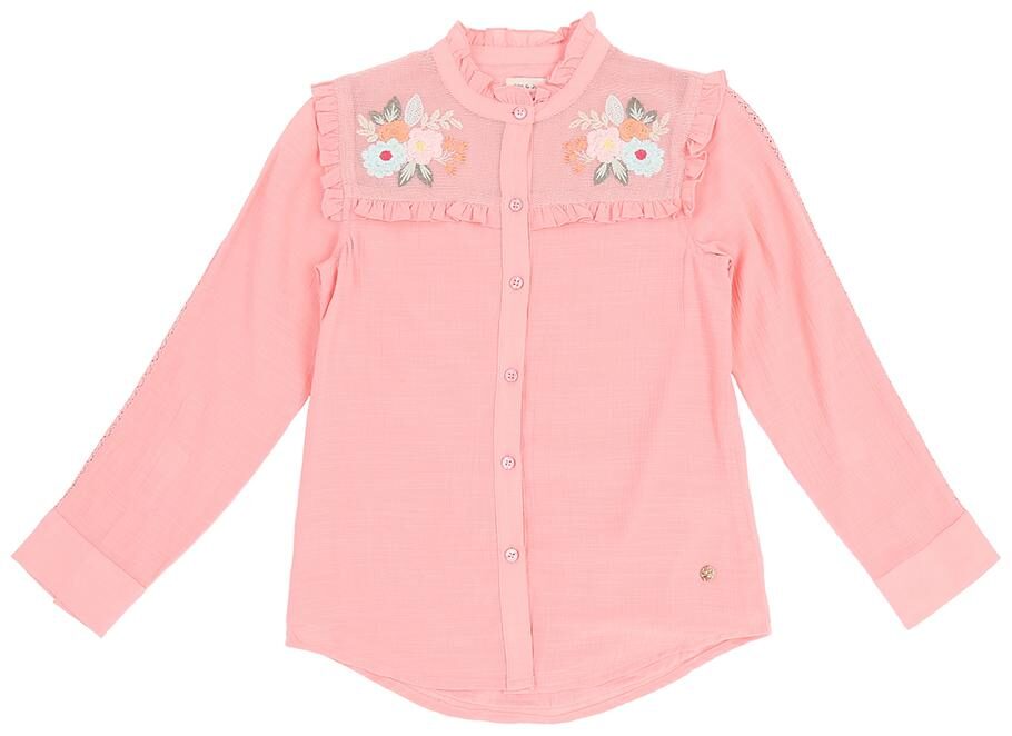 

Gini Jony Girl Polyester Solid T shirt - Pink
