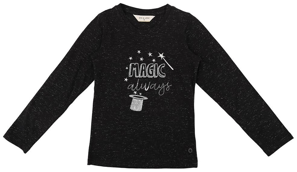 

Gini Jony Girl Polyester Printed T shirt - Black
