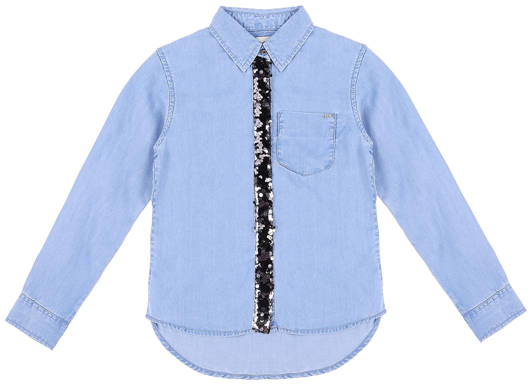 

Gini Jony Girl Denim Solid T shirt - Blue