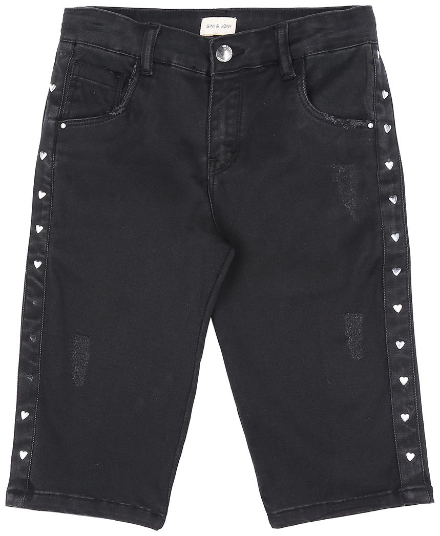 

Gini Jony Girl Cotton Solid Denim shorts - Blue